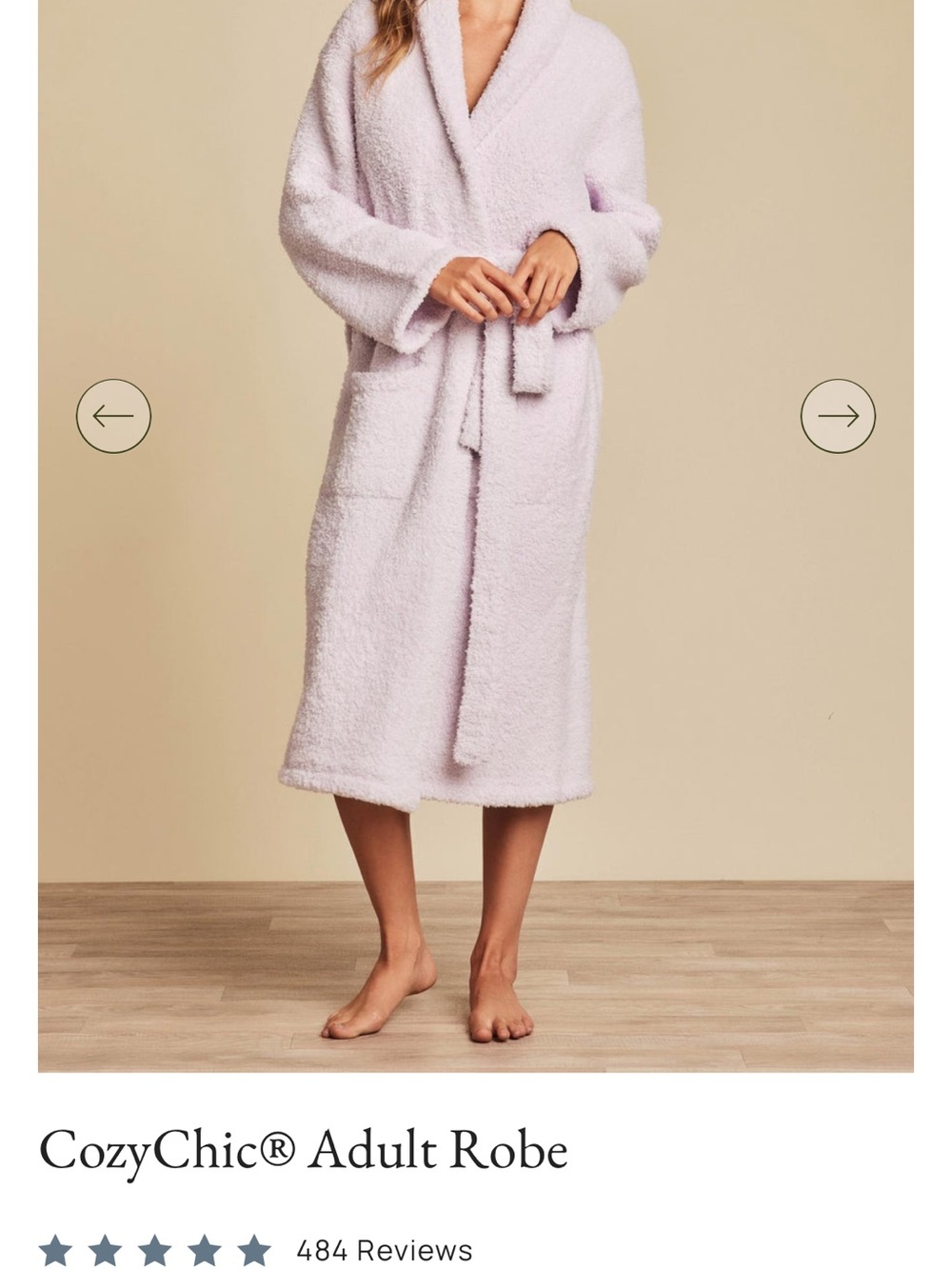 Barefoot Dreams CozyChic Robe in Blush Pink - Picture 8 of 9